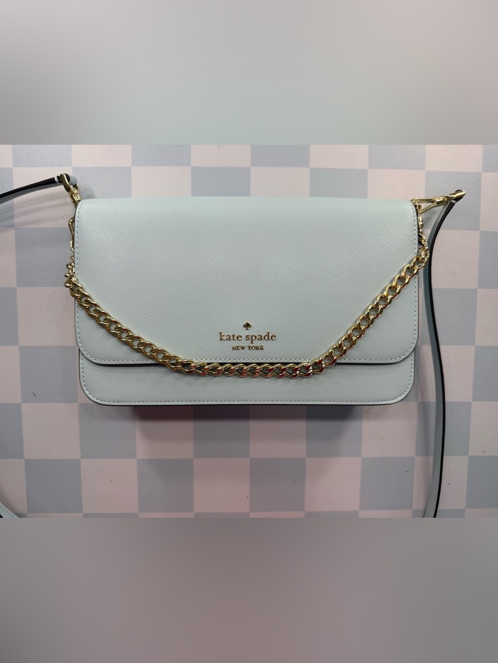 Kate Spade Madison Willow Crossbody Bag (Blue Glow with Gold Accent)